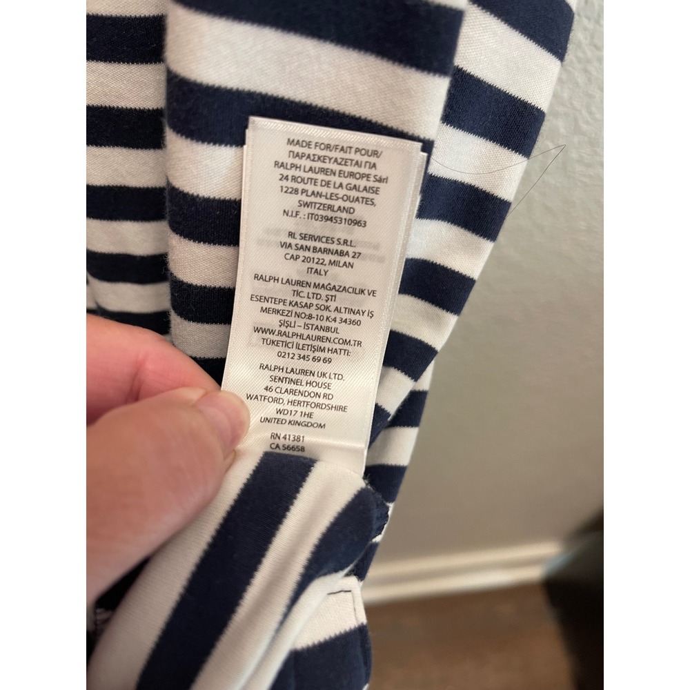 Polo Ralph Lauren Mens 4XLT Striped Short Sleeve Polo Shirt Navy White 4LT New - Picture 7 of 11